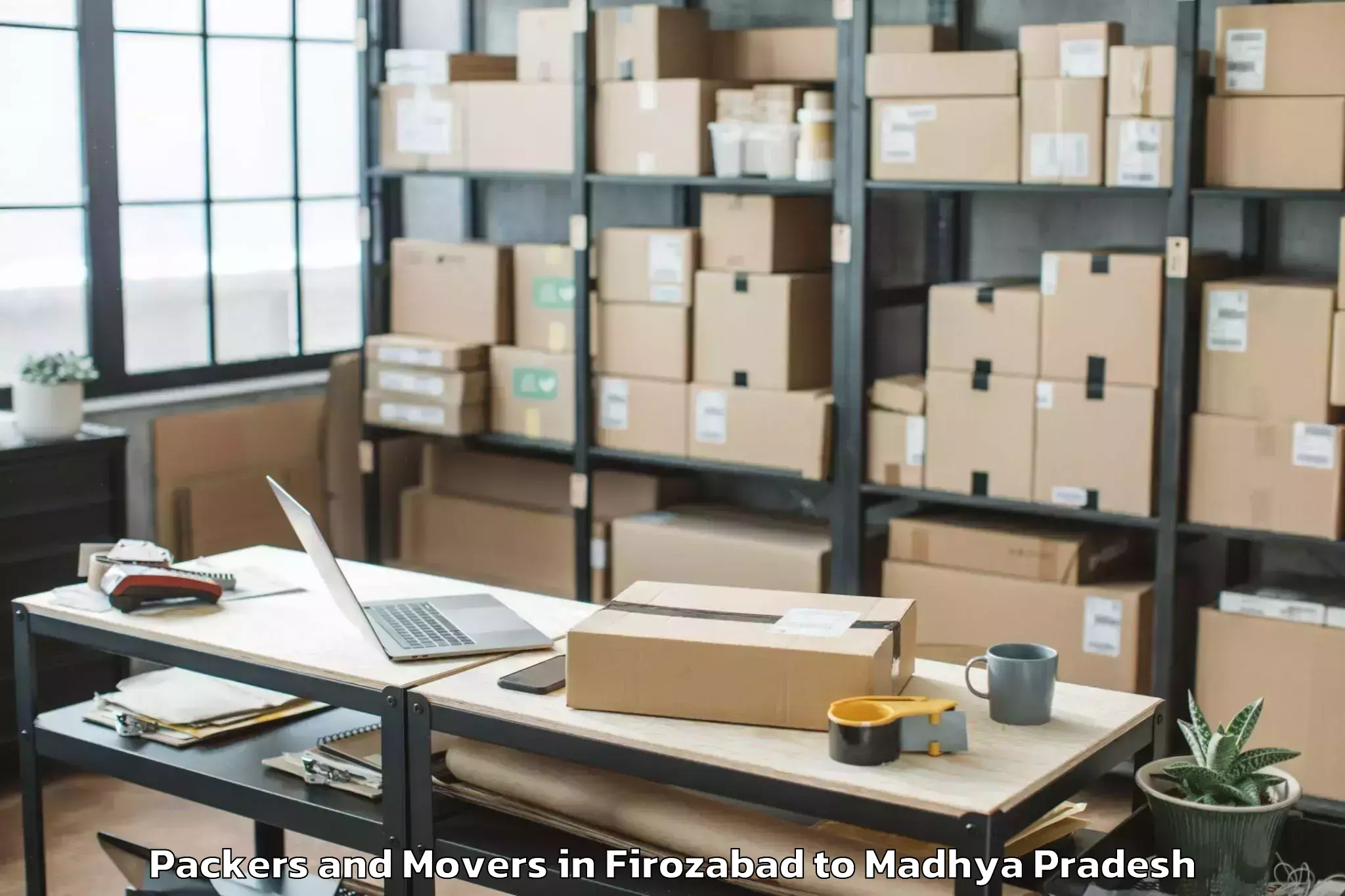 Reliable Firozabad to Ganj Basoda Packers And Movers